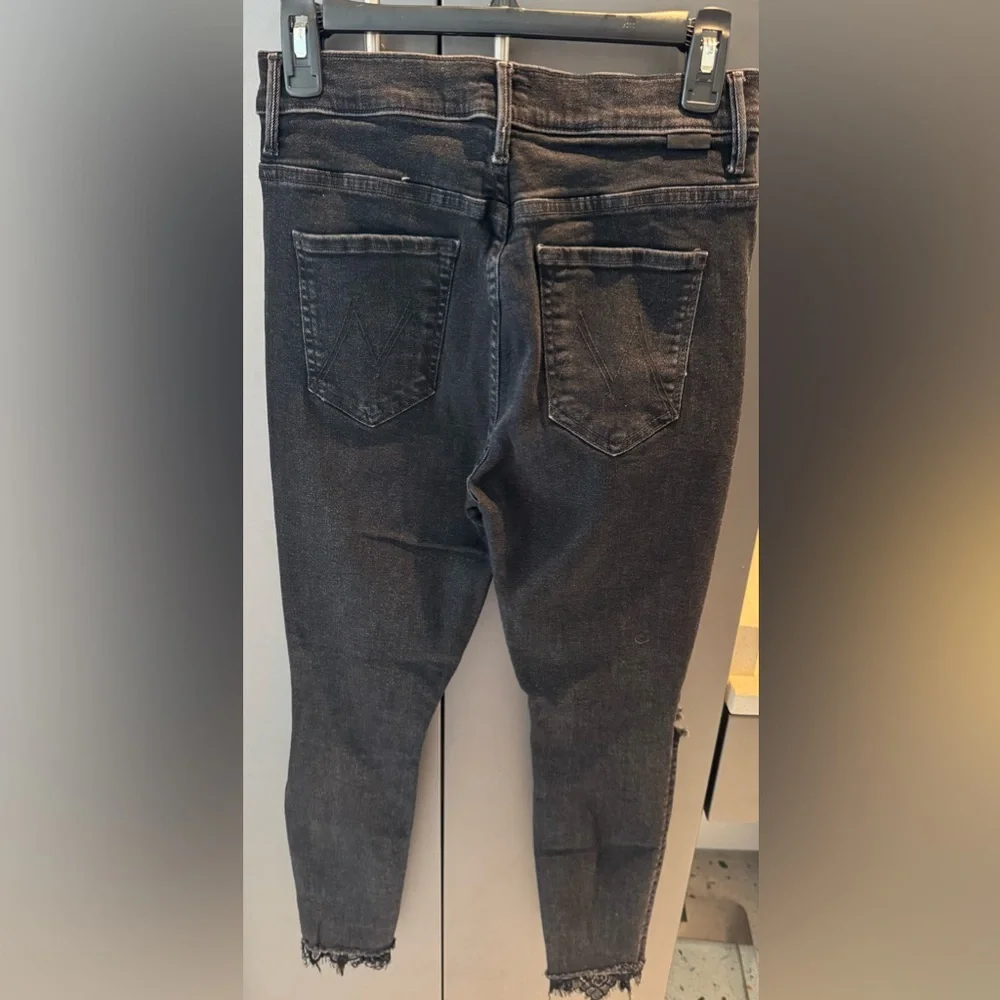 MOTHER Black Lace Detail Jeans - Picture 11 of 13